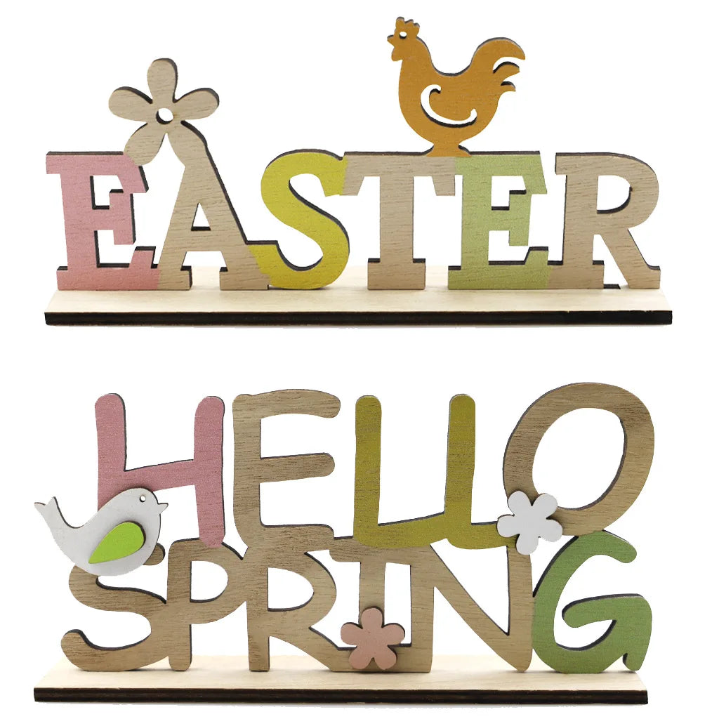 Wholesale Easter Wooden Letters Creative Wooden Sign Plaques for Home and Office Decor for Table Decorations Dropshippinging