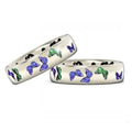 SC New Delicate Silver Plated Women Wedding Rings Fashion Size 5-10 Zircon Rings Personalized Colorful Diamond Butterfly Rings