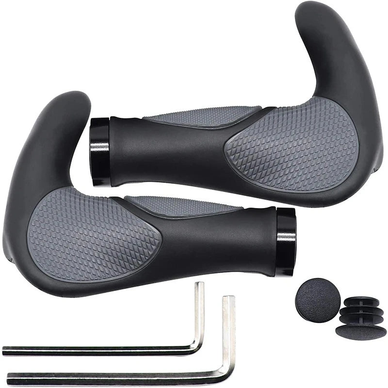 TPR Rubber Integrated Horn Handle Grip for Road Bicycles MTB Cuffs Hand Rest Bike Vice Handlebar Grip Shockproof Bicycle