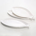 High Temperature Disinfection Unbreakable Camping & Hotels Use Service Fish Shaped Melamine White Plate