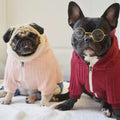 High-End Dog Hooded Coat XS Size Winter Pet Apparel with Solid Design for Chinese New Year Pet Sweaters