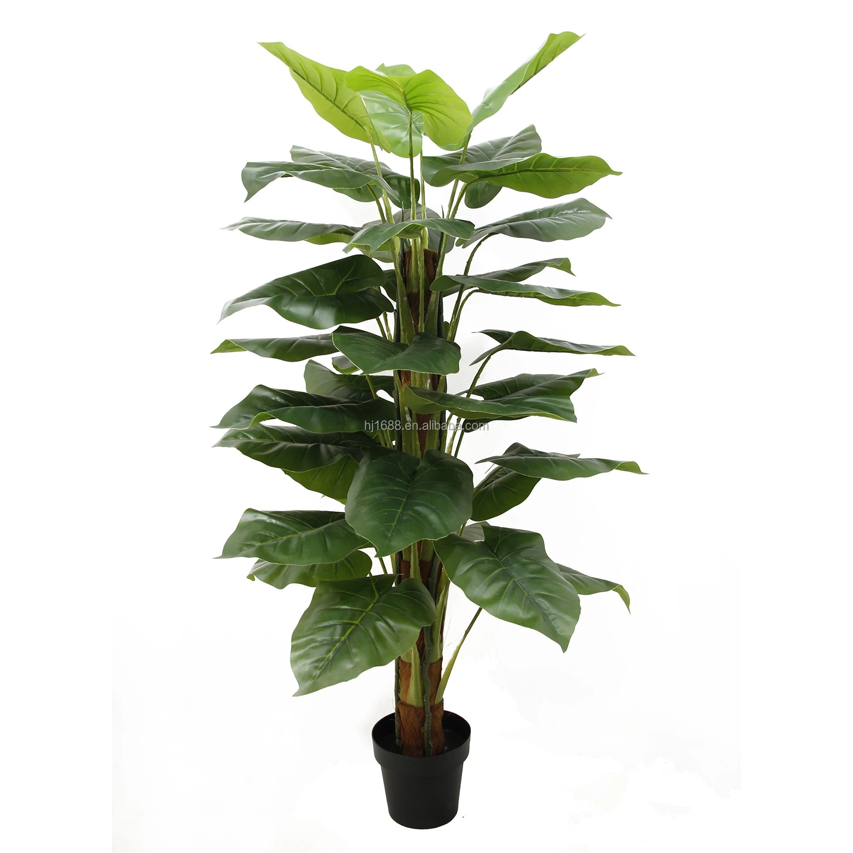 150cm 5FT Tall High Quality Cheap Fake Green Plant Artificial Potted Taro Plant Colocasia Esculenta for Indoor and Outdoor Decor