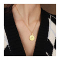 Chris April in Stock Simple PVD  Plated 316L Stainless Steel Rotating Zodiac Pendant Necklace