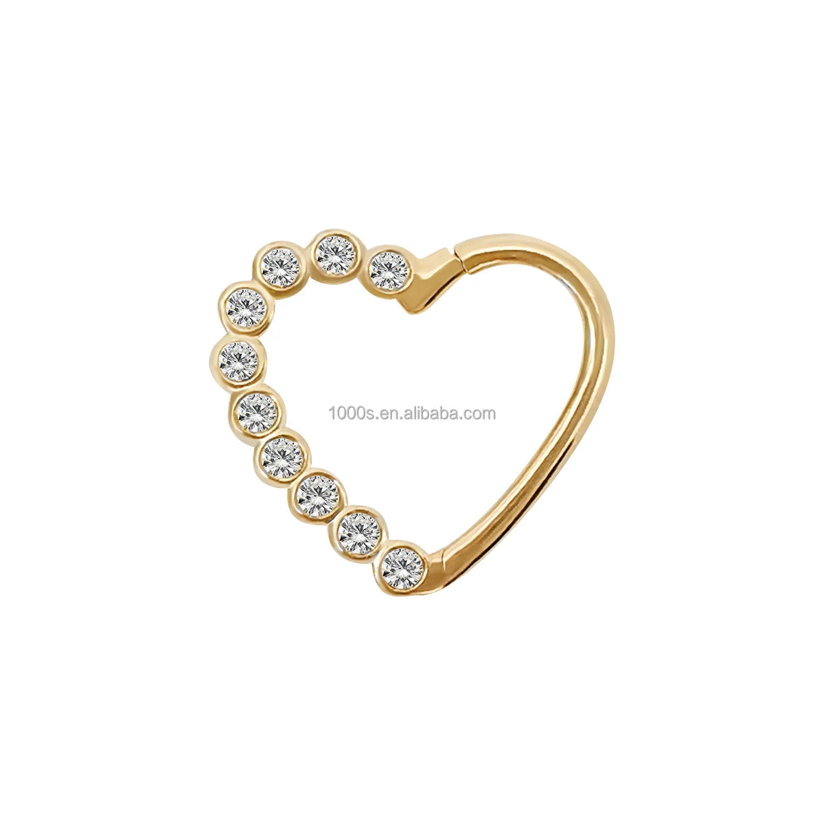 Au585 14k Real Gold Zircon Trendy Wedding Engagement Nose Rings Hoop Good Quality Women Gift Body Jewelry New Arrival