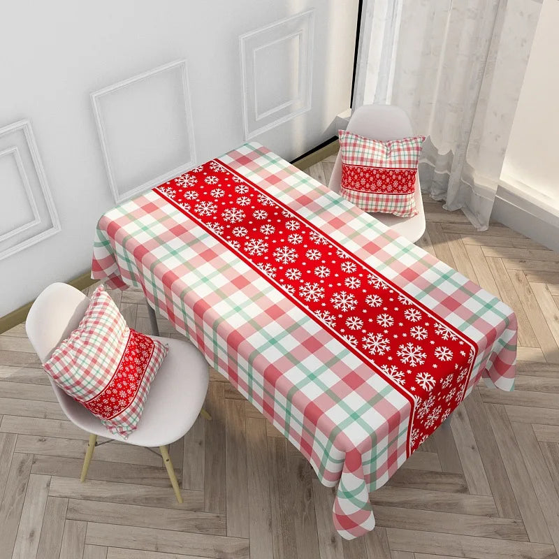 Hot Selling Waterproof Cheap Polyester Anti-Oil Christmas Printing Tablecloth