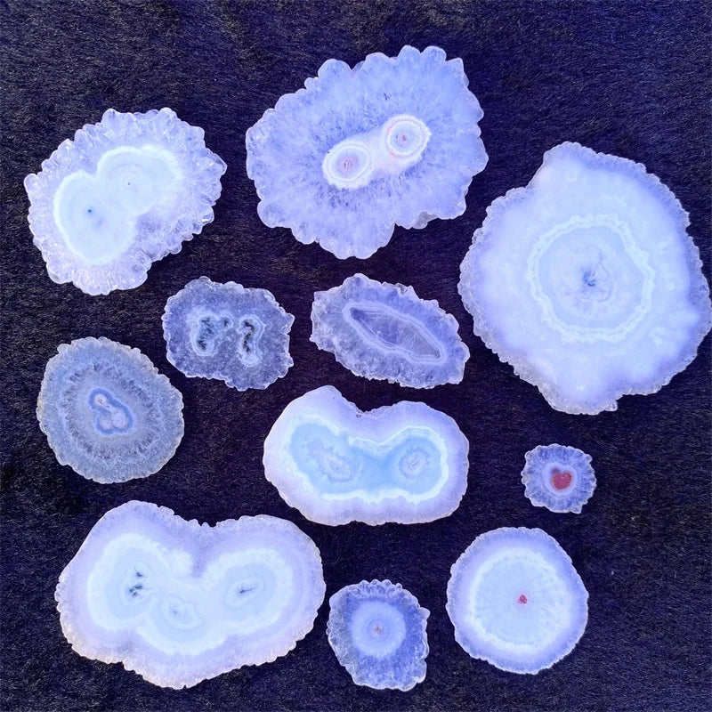 Hot Selling Natural Spiritual White Crystal Slabs Flower Shape Agate Crystal Slice for Gift Decoration