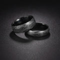 Anillo De Acero Inoxidable Black 6MM 8MM Smooth Stripes Cool Ring Stainless Steel Stripes Pattern Personality Ring