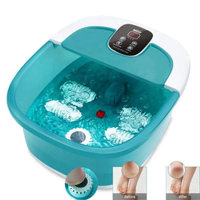 Mimir Newest Design Multifunction Foot Spa Massager Bubble Oxygen Red Light Therapy Temperature Control 35-48 Transparent ABS