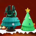 Unique Green Christmas Gift Set Tableware Flatware Set Stainless Steel 24pcs Knife Fork Spoon Christmas Cutlery Set with Holder
