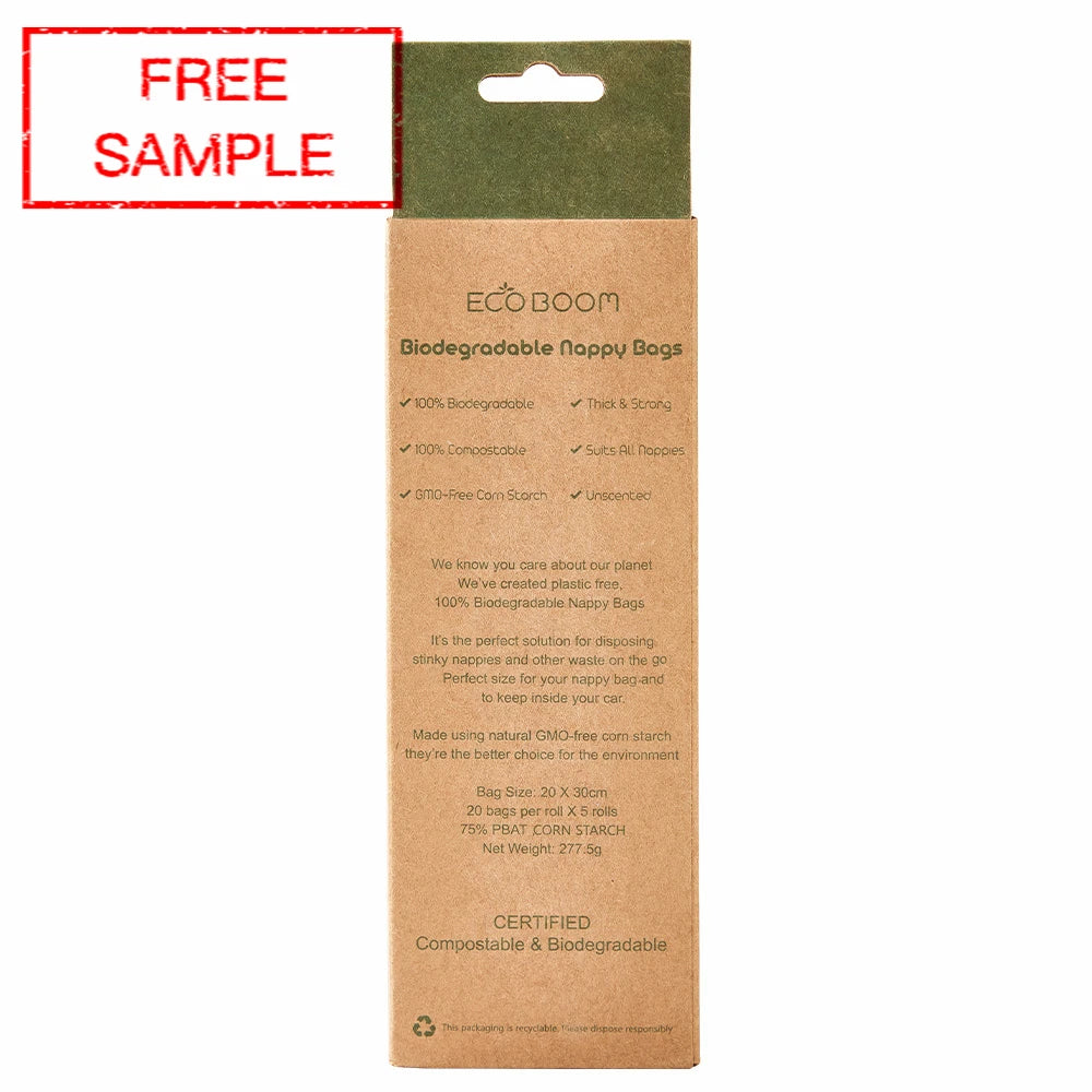 ECO BOOM Organic Compostable Eco Ecological Factory Manufacturer Biodegradable Diaper Bag