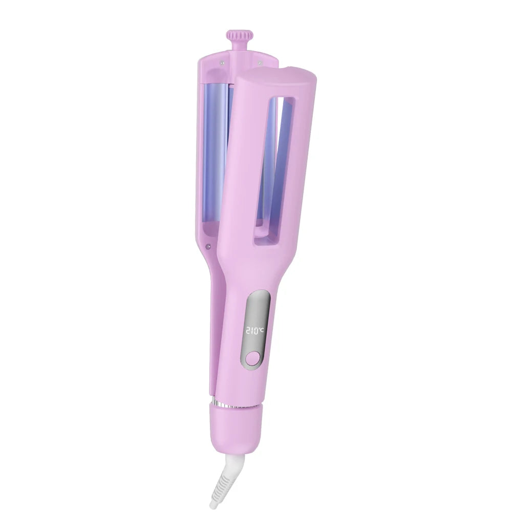 2 in 1 Hair Iron Little Warm Pouch Lcd Display Curling Iron Hair Dressing Machine Hair Rollers Set Curlers with Rubber