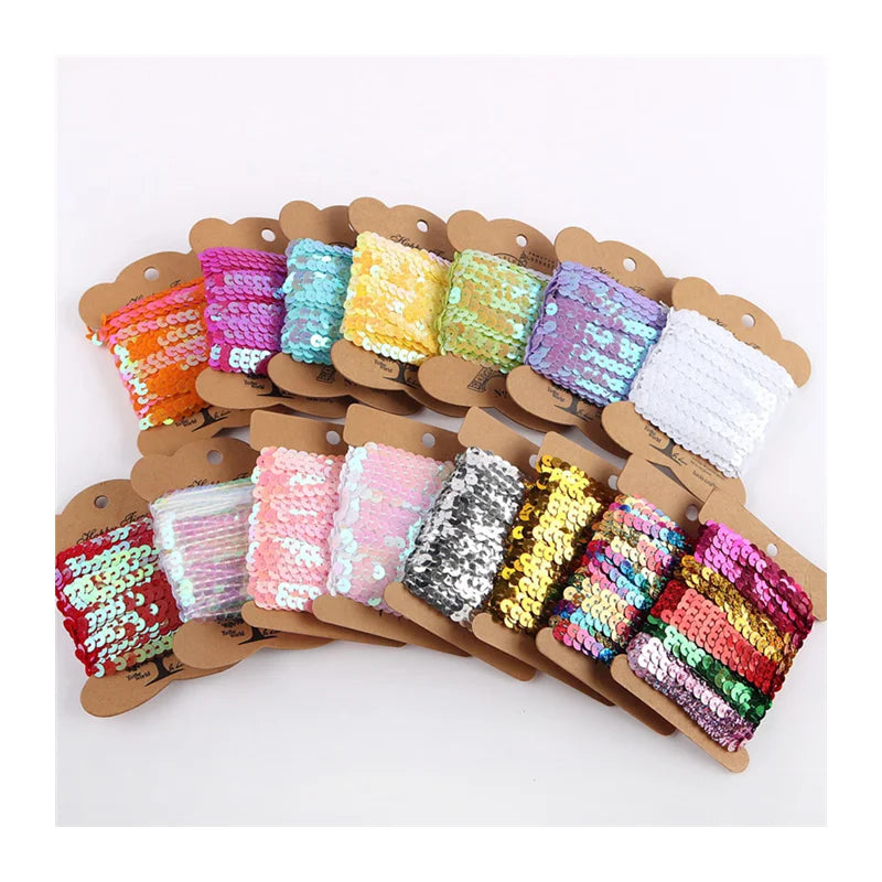 Wholesale Hot Selling 6mm Flat Spangle Paillette Spool String Sequin Stripfor Jewelry Making and Costume Accessories