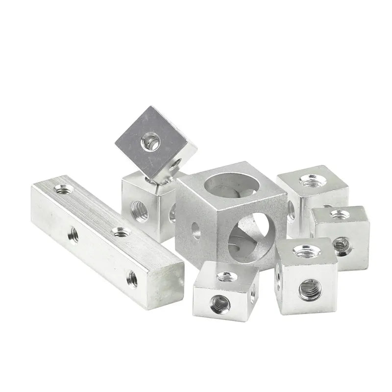 Acrylic Thread Plate Six Sided Fixed Block Connection Nut Fasteners Acrylic Link Block M3 X 8 X 8 X 8mm Metal Profile Square Nut