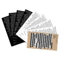 8 Sheets Black White Inspirational Word Diy Journal Set Scrapbooking Small Talk Label Stickers
