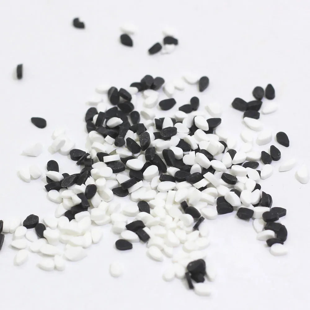 New Arrival Simulation Black White Sesame Seeds Polymer Caly Slime Filling Materials for Diy Re-ment Bread Cake Decoration