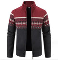 Wholesale Men Sweater Tops Knit Clothing Warm Winter Thick Casual Stand Collar Fashion Cardigan Sweater