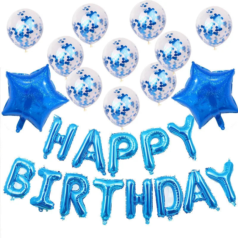 Wholesale Happy Birthday Flag Balloon Party Wall Decoration Set