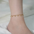 Right Grand New Girls Fashion Foot Jewelry 18K Gold Plated Butterfly Stainless Steel Anklet for Women