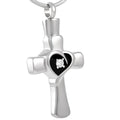 Stainless Steel Heart Cross Crystal Cremation Holder Jewelry Heart Pendant Necklace Memento Ash Keepsake Charm Urn Ash Cremation
