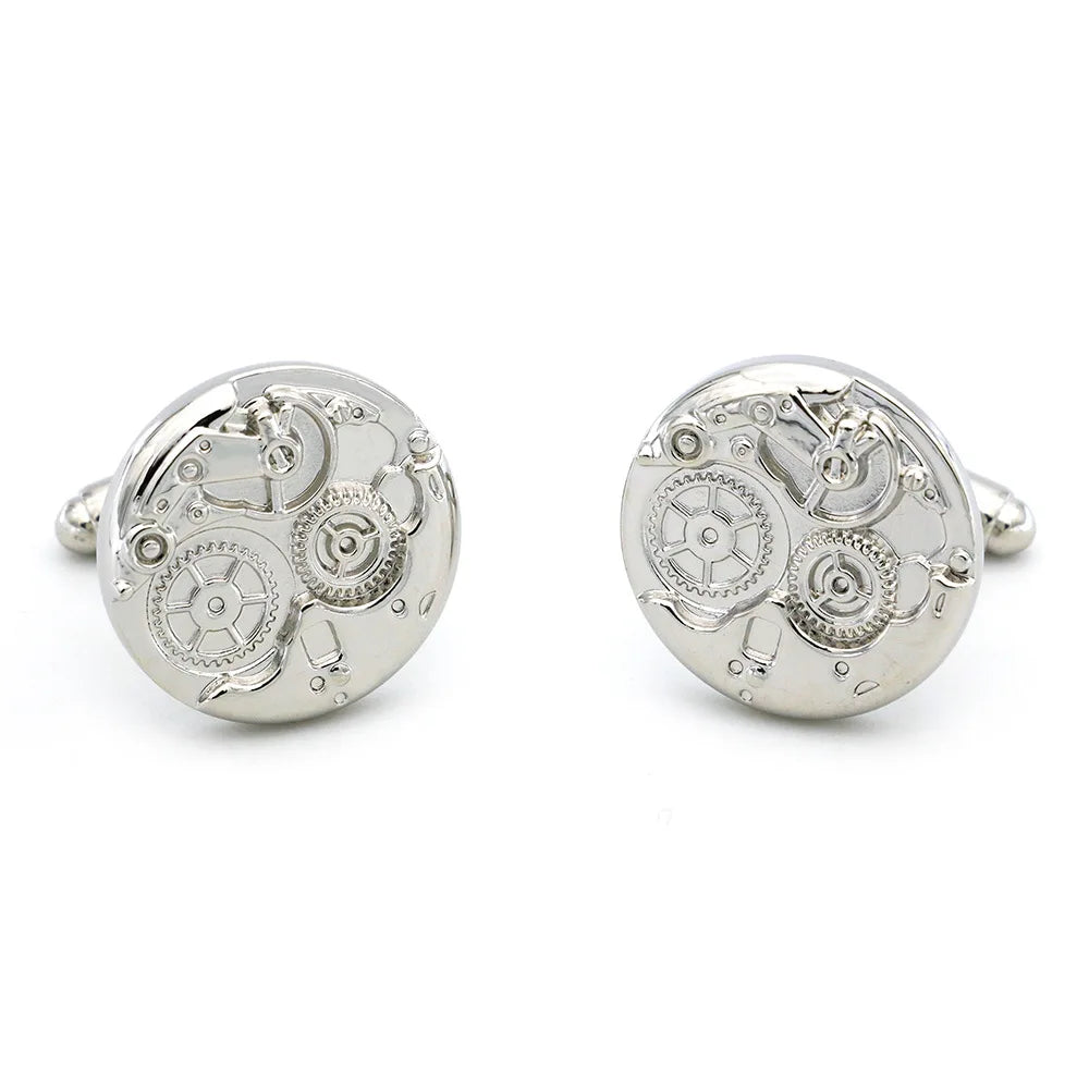 Cufflinks Manufacturer Custom logo Silver Metal Cufflinks