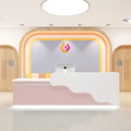 Customize logo Luxury Style Salon Furniture Small Counter Beauty Salon Reception Desk