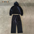 Custom 420gsm Top Quality Heavyweight Men's Pullover Hoodie and Sweatpants Set Fleece Baggy Two-Piece Tracksuits Set