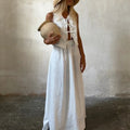 Women's Solid Short Street Vest 2-piece Set Chic V-neck Sleeveless Lace-up Vest + High-waisted Drawstring Casual Skirt Suit