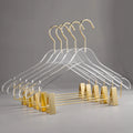 Custom Logo Transparent Acrylic Clothing Hanger Adult Clothes Hanger with Metal Hook Anti-slip Coat Jacket Hanger