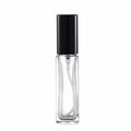 Empty Gold Silver Black Travel Perfume Glass Bottle 10ml square Mini Screw Fine Mist Spray Cosmetic Packaging