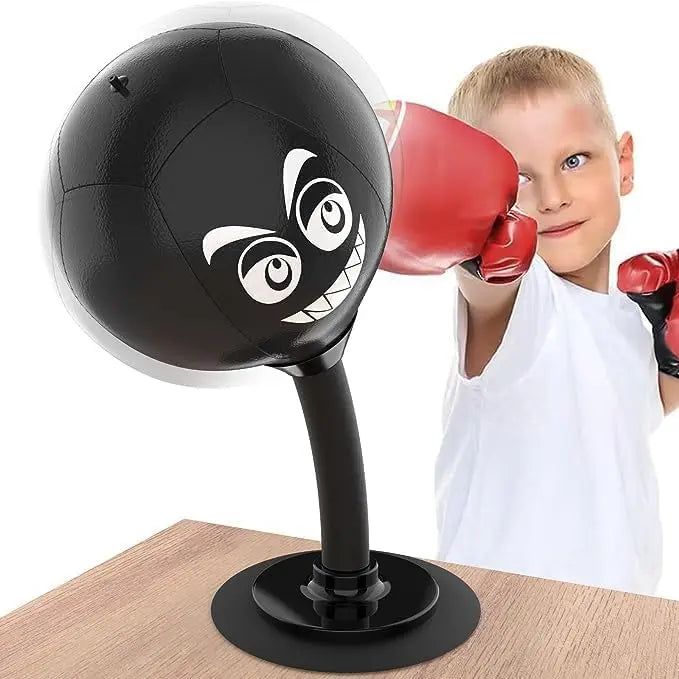 Desk Boxing Bag with Suction Cup Counter Top Fun Punch Rages Bag Door Punching Bag for Kids Adults Coworkers Office