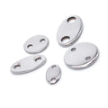 Different Size Jewelry Making Accessories Stainless Steel Oval Charm Round Pendant with Two Holes