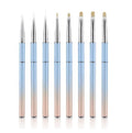 2021 Yihuale Manicure Pen Brush Tool Phototherapy Carving Painted Gel Pen Metal Rod Gradient Liner Brush Drawing Flower Nail Pen
