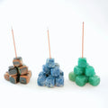 Hongzhuo Natural Stones Crystal Cubes Mini Crystal Yellow Tiger Eye Blue Spot Green Aventurine Jade Gem Incense Holder