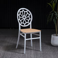 2024 New Style Armless White Wedding Plastic Chair New Design Wholesale Stackable White Plastic Banquet Chair