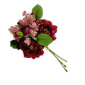 Artificial Rose Flower Bouquet Wedding Burgundy Roses Bridal Bouquet Artificial Flower Arrangement Long-Lasting Beauty Random