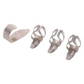 Pack of 4 Stainless Steel 1PCS Thumbpicks and 3PCS Silver Finger Nail Picks Plectrums Set for Acoustic Electric Guitars Bass Acc