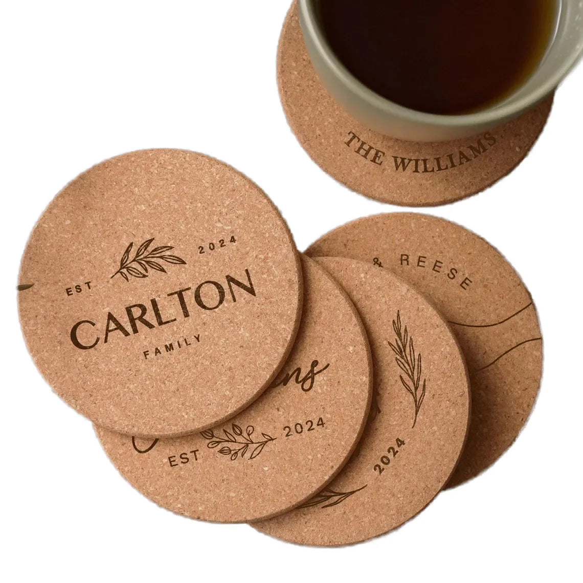 High-Quality Eco-Friendly Custom Logo Wooden Cork Coasters 5mm & 10mm Reusable Pads Mats & Pads for Drink Cup & Beer Bar