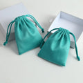 Turquoise Velvet Drawstring Bag 9*12CM Suede Jewelry Pouch Beads Storage Container