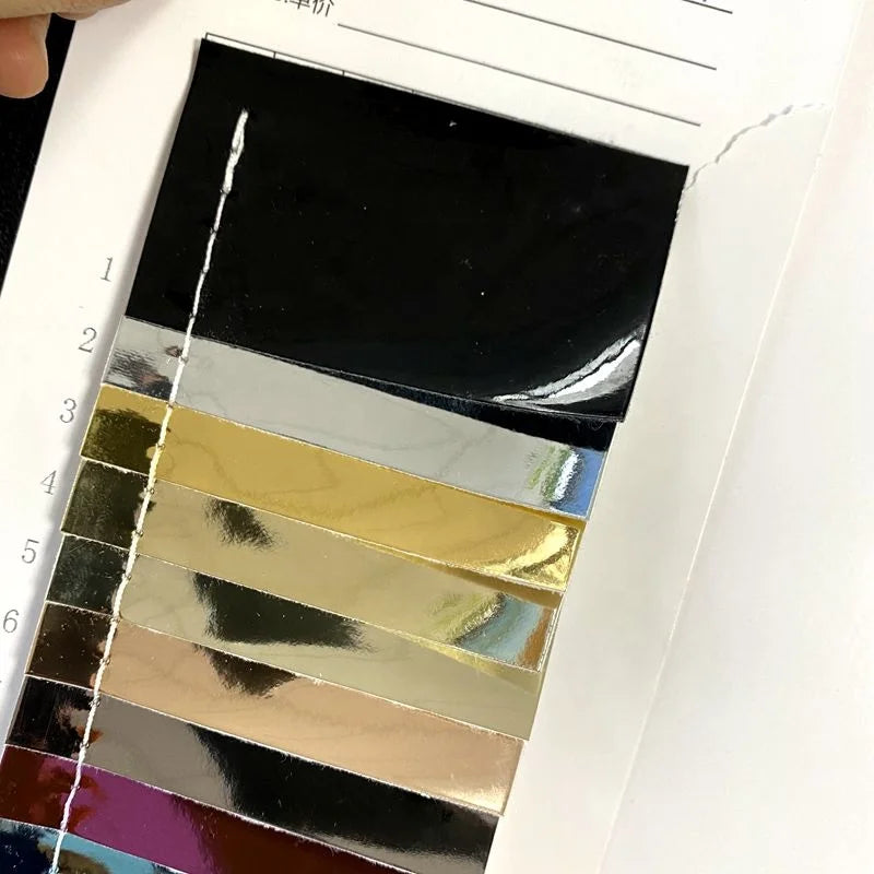 Golden and Silver Color PU Patent Leather with Foiled Pattern Waterproof & Anti-Mildew for Cheaper Shoes Upper Decorative Bags