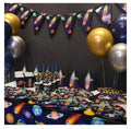 Space Party Galaxy Theme Party Tableware Set Supplies Children Favor Theme Party Supplies Tableware Set