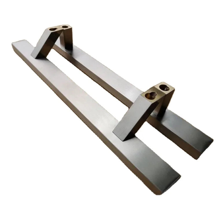 Modern Diagonal Zinc Plated 304 Stainless Steel Commercial Glass Door Handle with Easy Installation