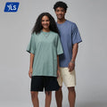YLS1251 190GSM T-Shirt Cotton 100% Tee Shirt Oversize Unisex Drop Shoulder Streetwear Blank Custom T Shirt Men