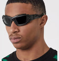 955 Plastic Frame Eyewear Shades Men Uv400 Sun Glasses Women Y2k Futuristic Custom Wraparound Sunglasses 2023