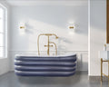 Customized Brand Portable Free Standing Inflatable PVC Bathtub Bathroom Freestanding Bathtub with Back Rest Pillow for Soaking