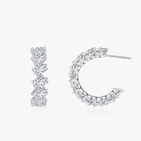 Ailmay Real 925 Sterling Silver Luxury Water Drop Shape Shining Zircon Stud Earrings for Women Classic Wedding Fine Jewelry Gift