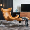 Nordic Modern Luxury Imola Leather Recliner Chair Swivel Leisure Chair for Living Room and Bedroom for Apartment Use