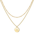 Fashion Jewelry Wholesale Custom Name 18K Gold Multilayer Plated Initial Letter Necklace