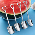 Stainless Steel Coffee Tea Spoon Creative Retro Shovel Scoop for Dinner Ice Cream Dessert Watermelon Kitchen Tableware Bar Tool