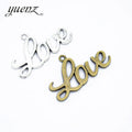 YuenZ Letter Love Charms Metal Pendant Fit Diy Necklace Jewelry Making 40*22mm S112