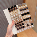 Popular Women Girl Crystal Hair Clip Barrette Pearl Hairpin  Rhinestone Hairpin Side Clip for Women Hair Accessary